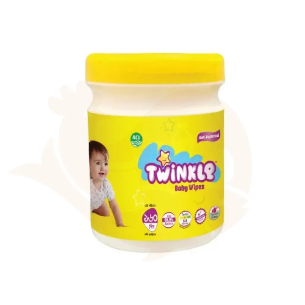 Twinkle baby wipes jar - 160 pieces