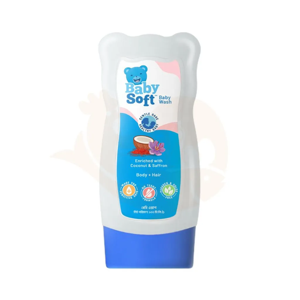 Baby soft Baby wash 100 ml (Shampoo + Shower gel)