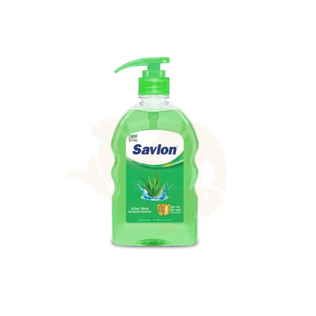 Savlon liquid hand wash pump 200 ml - Aloe Vera | স্যাভলন হ্যান্ড ওয়াশ