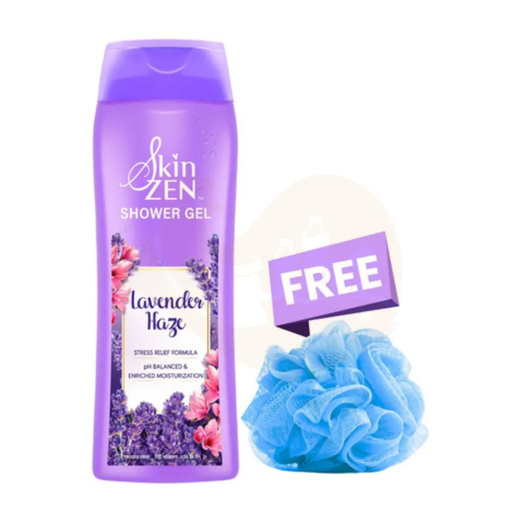 Skinzen lavender haze shower gel 250 ml (Free Loofah) | স্যাভলন শাওয়ার জেল