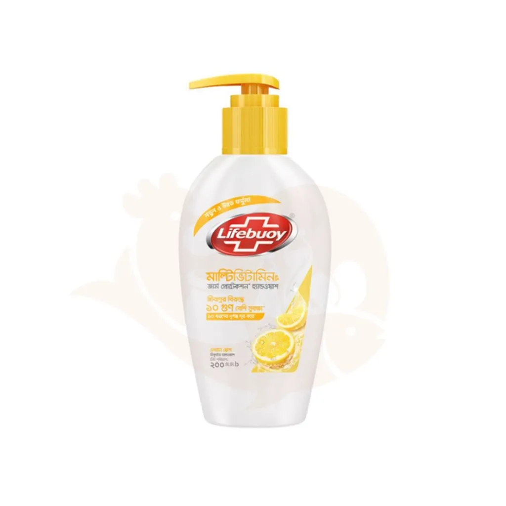 Lifebuoy liquid hand wash pump 200 ml - Lemon Fresh Multivitamin