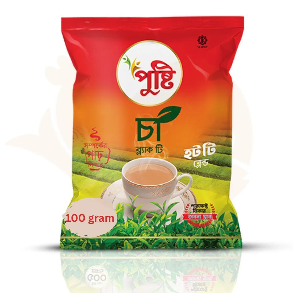Pusti tea - family blend black tea 100 gram | পুষ্টি চা
