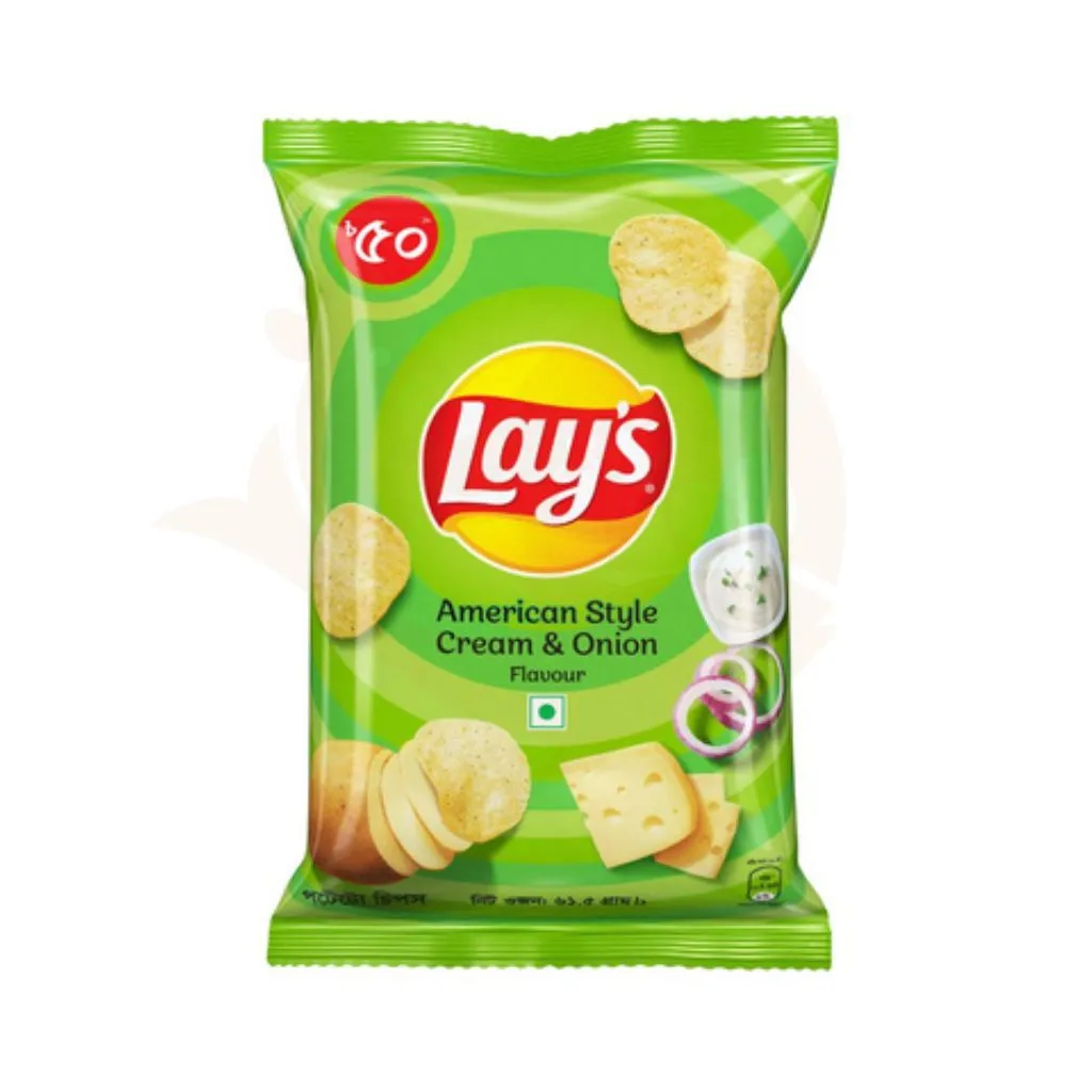 Lays american style cream & onion flavour potato chips (50 taka) | লেইস চিপস