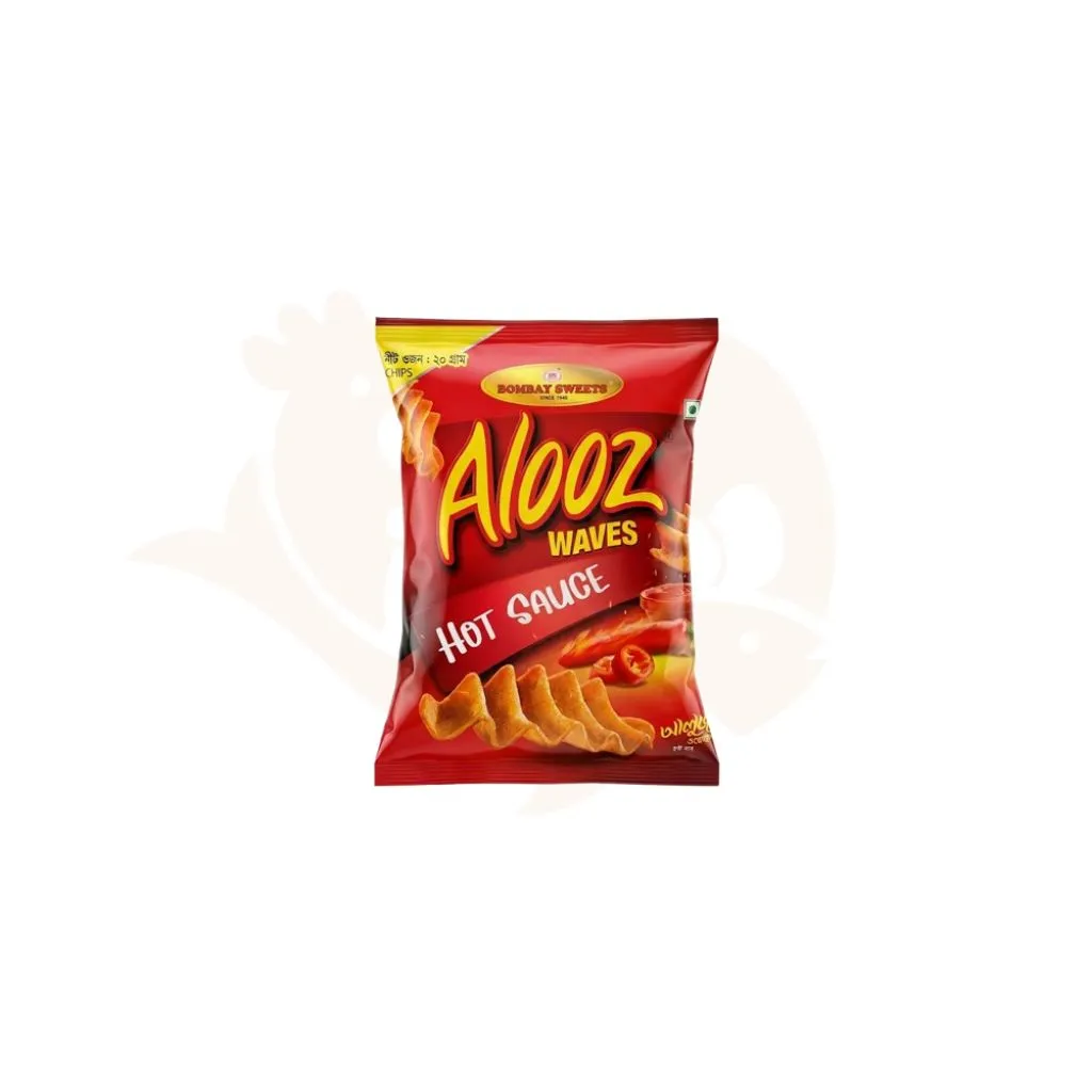 Alooz waves hot sauce potato chips
