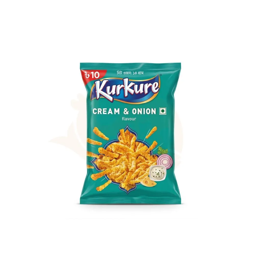 Kurkure chips cream & onion flavour (10 taka)
