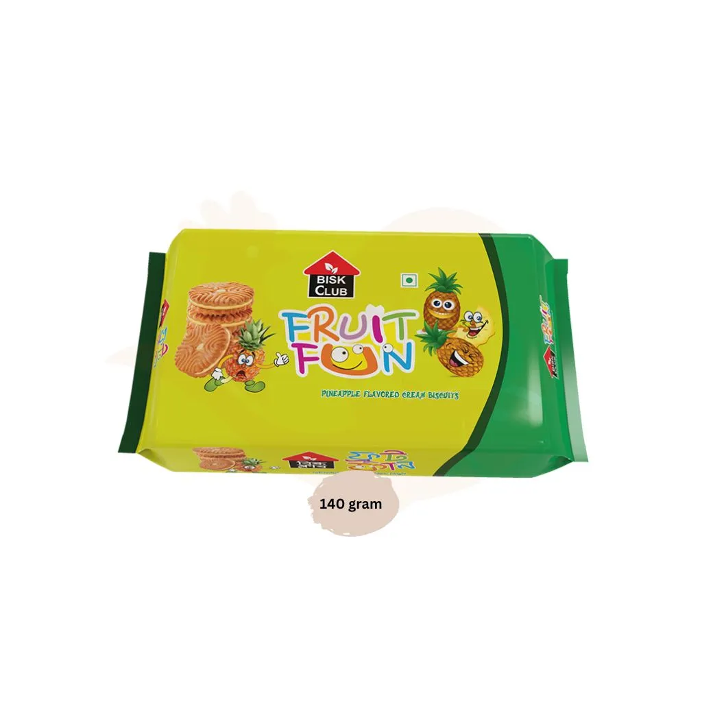 Bisk club fruit fun biscuits family size 140 gram | ফ্রুট ফান বিস্কুট
