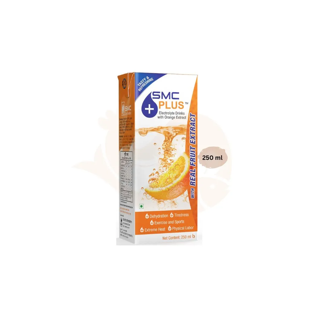 SMC Plus electrolyte drinks orange flavour 250 ml (juice) | এসএমসি ড্রিংকস