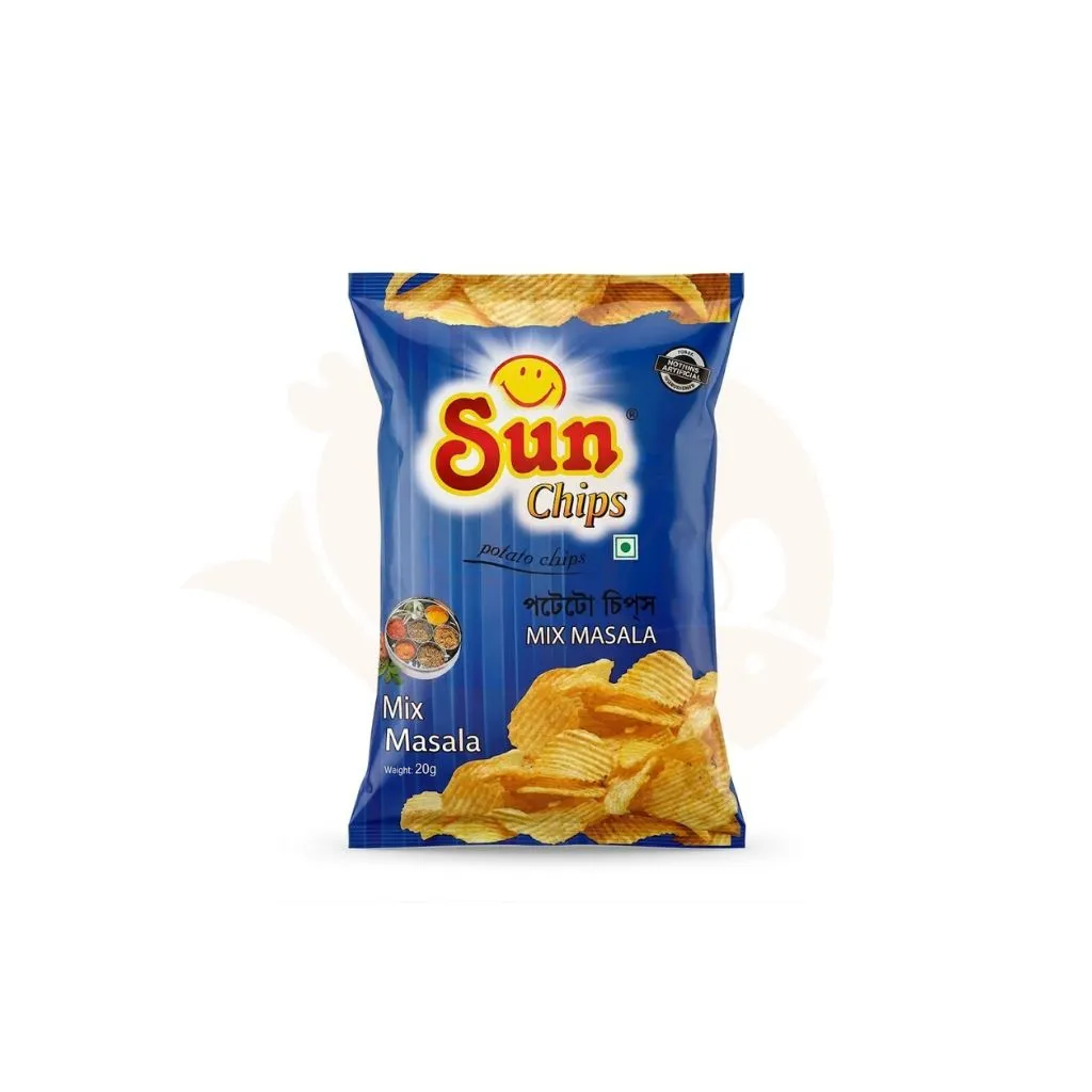 Sun potato chips mix masala 20 gram