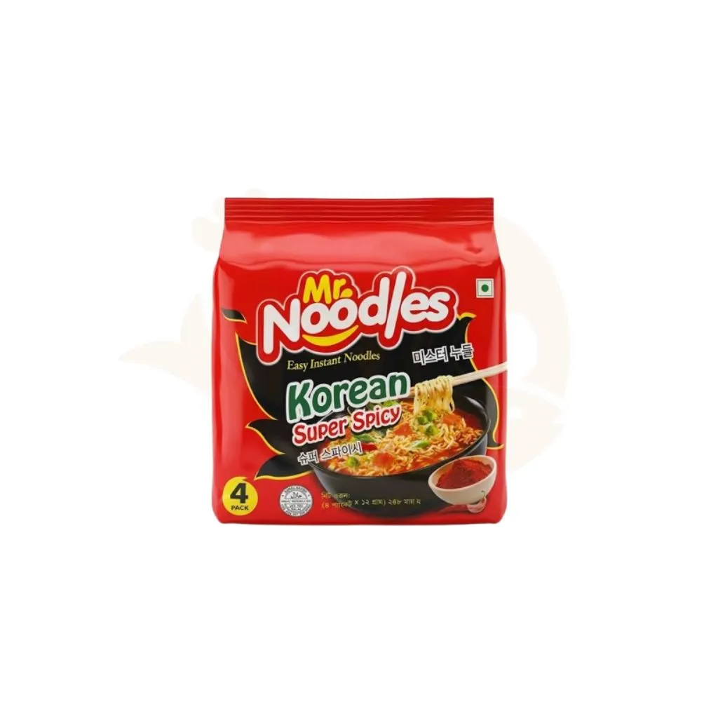 Mr Noodles korean super spicy 4 piece packet (110 gram / pack)
