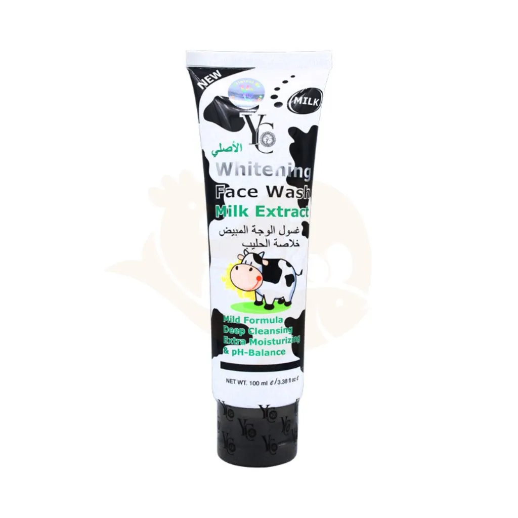 YC Milk extract whitening face wash 100 ml | মিল্ক এক্সট্র্যাক্ট ফেসওয়াশ